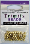 4mm Gold Faceted English Beads